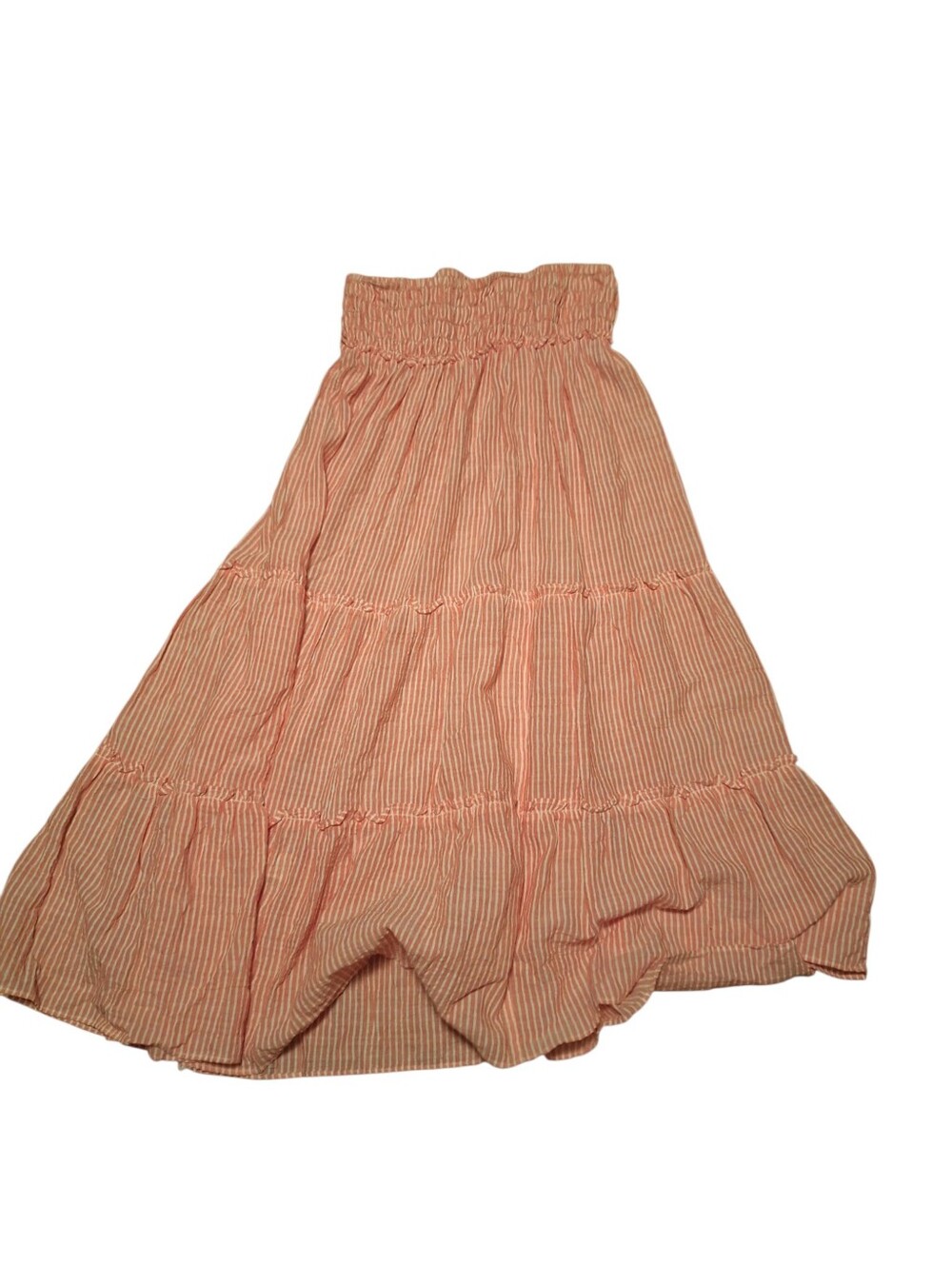 Max Studio Pink & White Maxi Skirt Tiered Ladies XL Style 3703J14 Festival